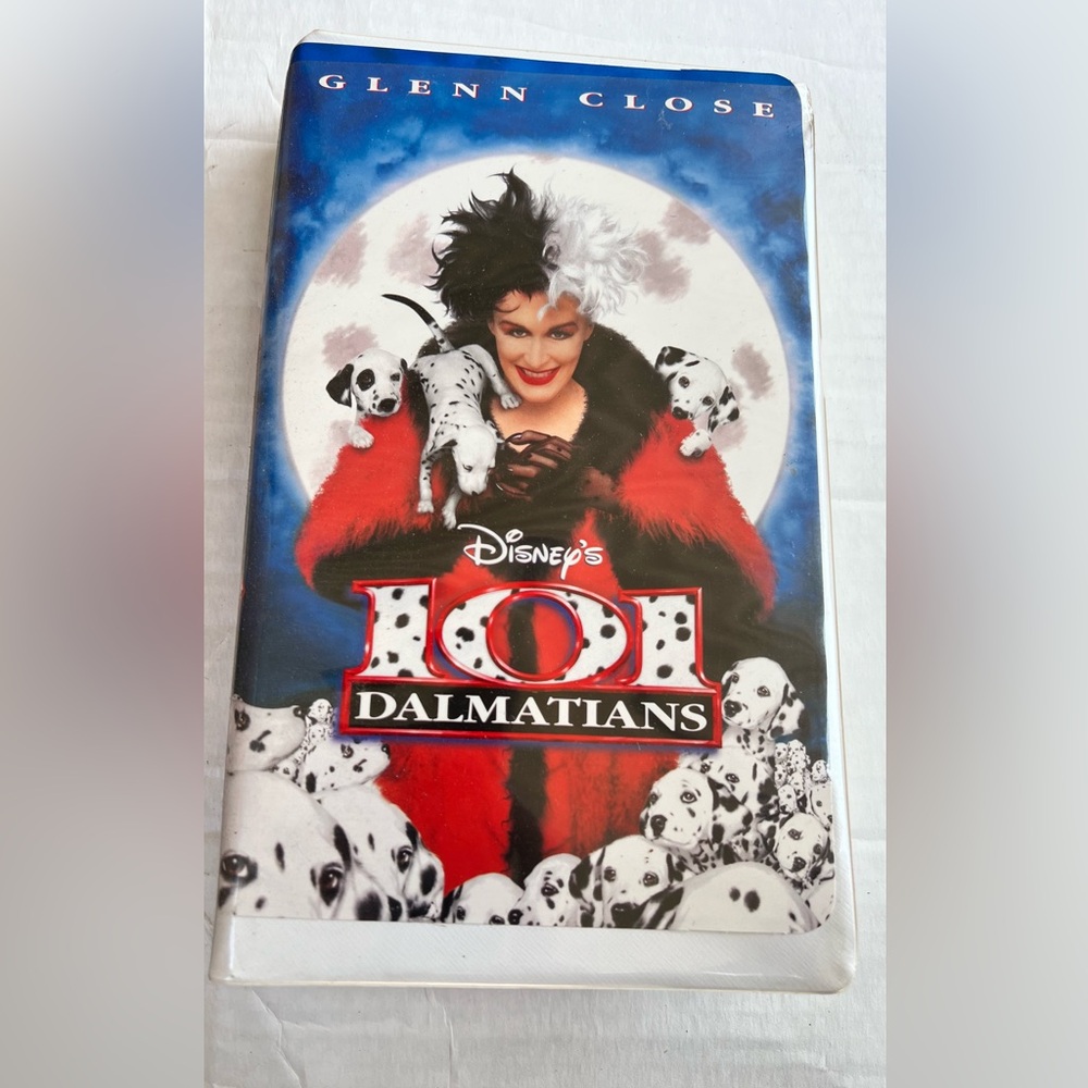 101 Dalmations VHS, Glenn Close DISNEY MOVIE VCR TAPE